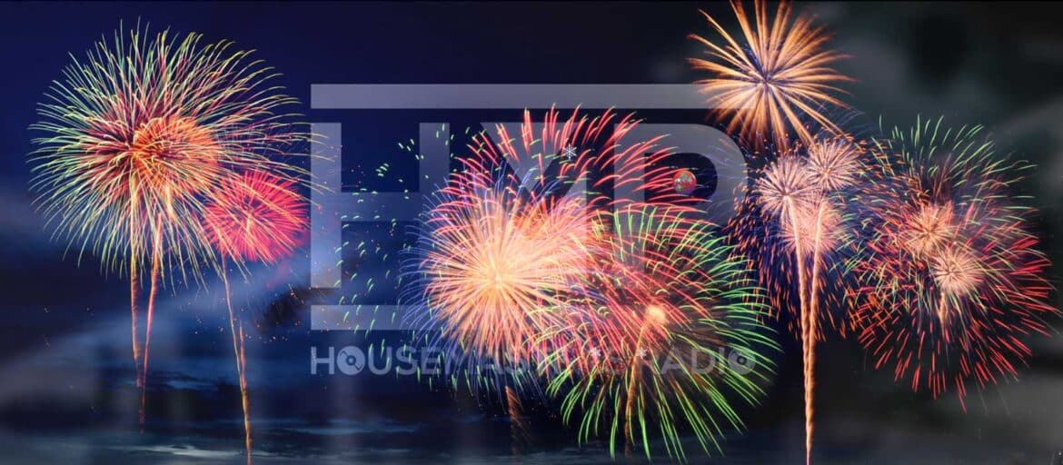 Happy New Year Housemasters banner showing HMR logo and colourful fireworks