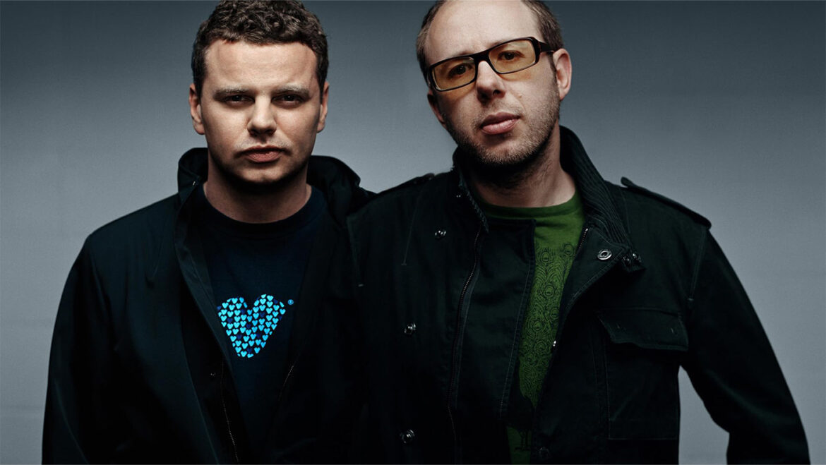The Chemical Brothers posing for photograph