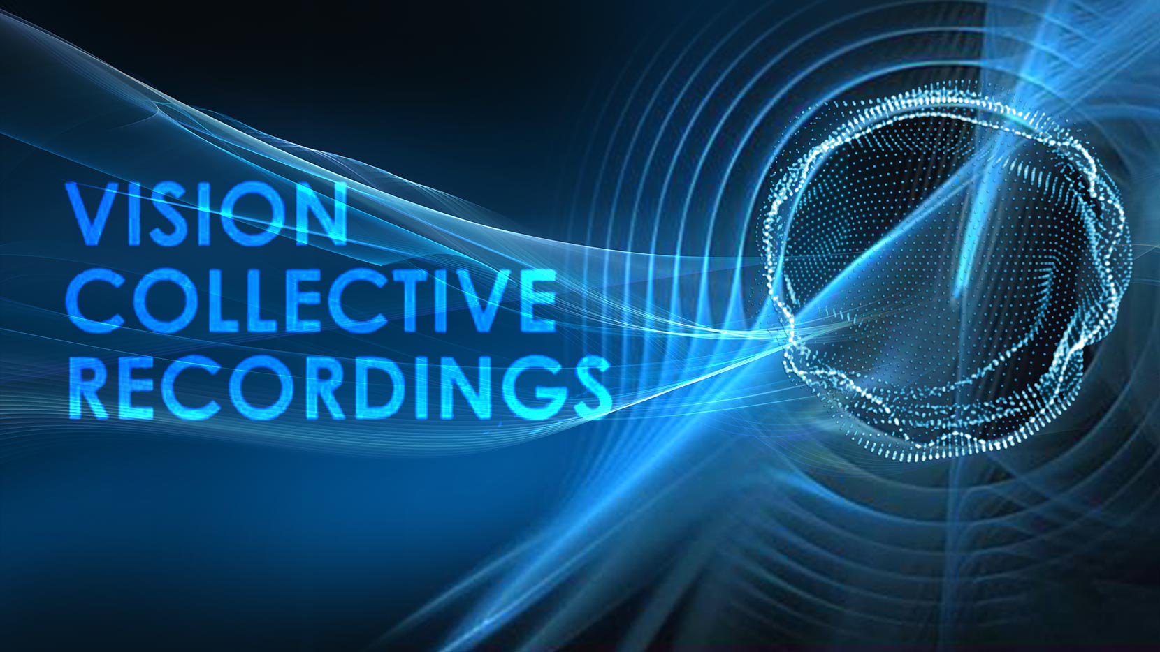 blue waves abstract header for vision collective records
